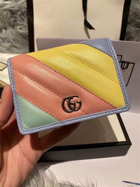 gucci marmont pastel wallet|Gucci small wallet on chain.